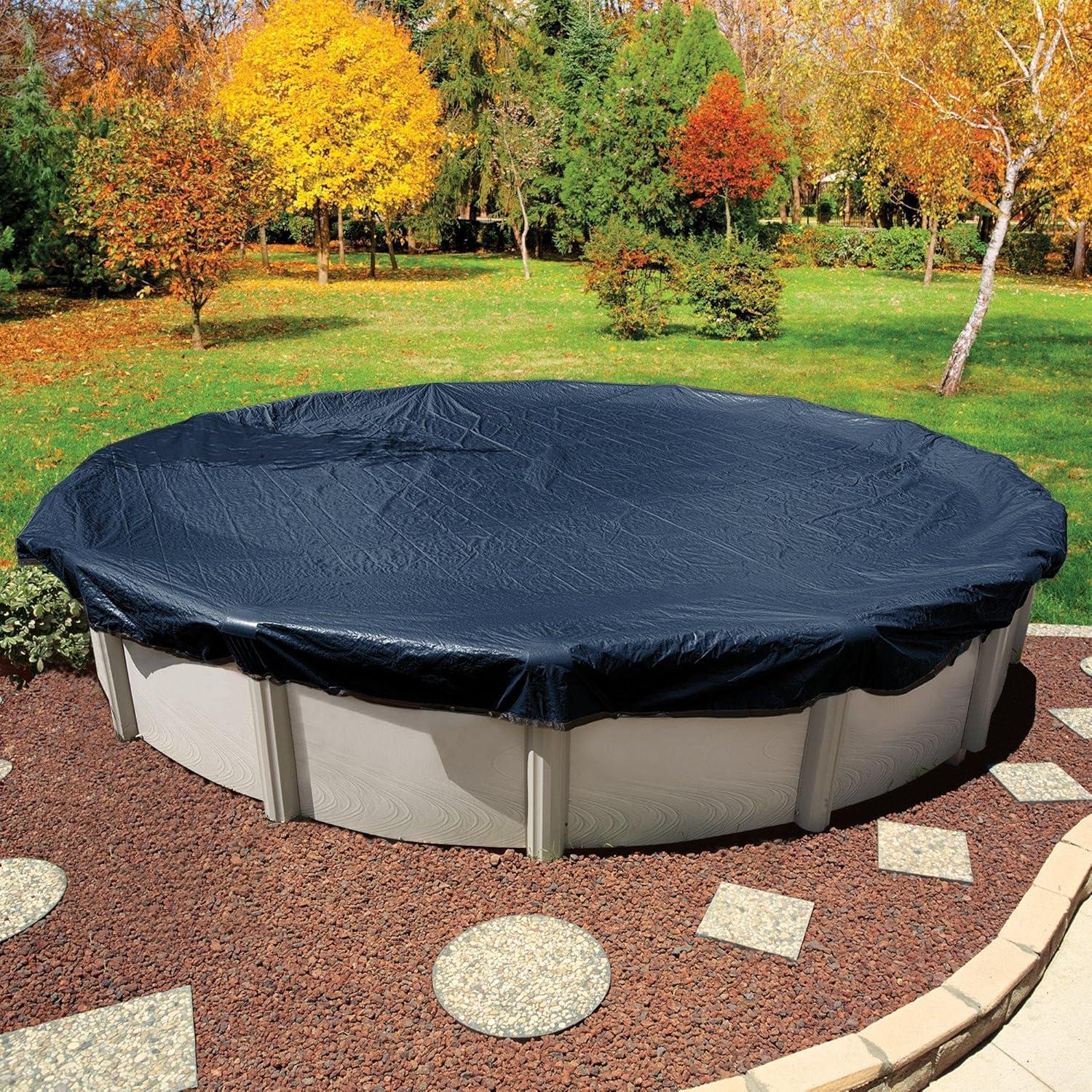imageIn The Swim 33 Round Above Ground Winter Cover Super Polar Plus 16 Year 12 x 12 Scrim Winch and Cable Included24 ft