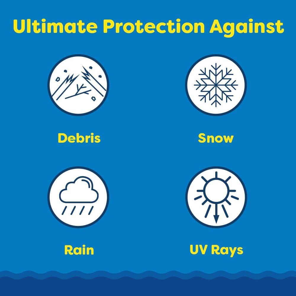 imageIn The Swim Closing Bundle 20x40 Rectangle Economy Pool Cover and 35K Gallon Winter Closing Kit