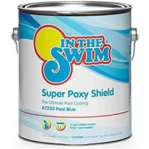 In The Swim White Super Poxy Shield – Epoxy-Base, High Gloss, Swimming Pool Paint – Long Lasting Stain Resistant – 1 Gallon (Old Packaging)