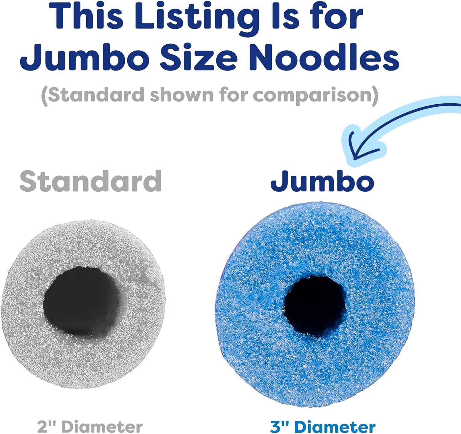 imageIn The Swim 20Pack 3Inch Diameter Jumbo Pool Noodles Soft Large Foam Noodles for Extra Buoyancy Floating Training Device Exercise Aid Pool Toy 50 Inches Long 3 Shades of BlueAssorted