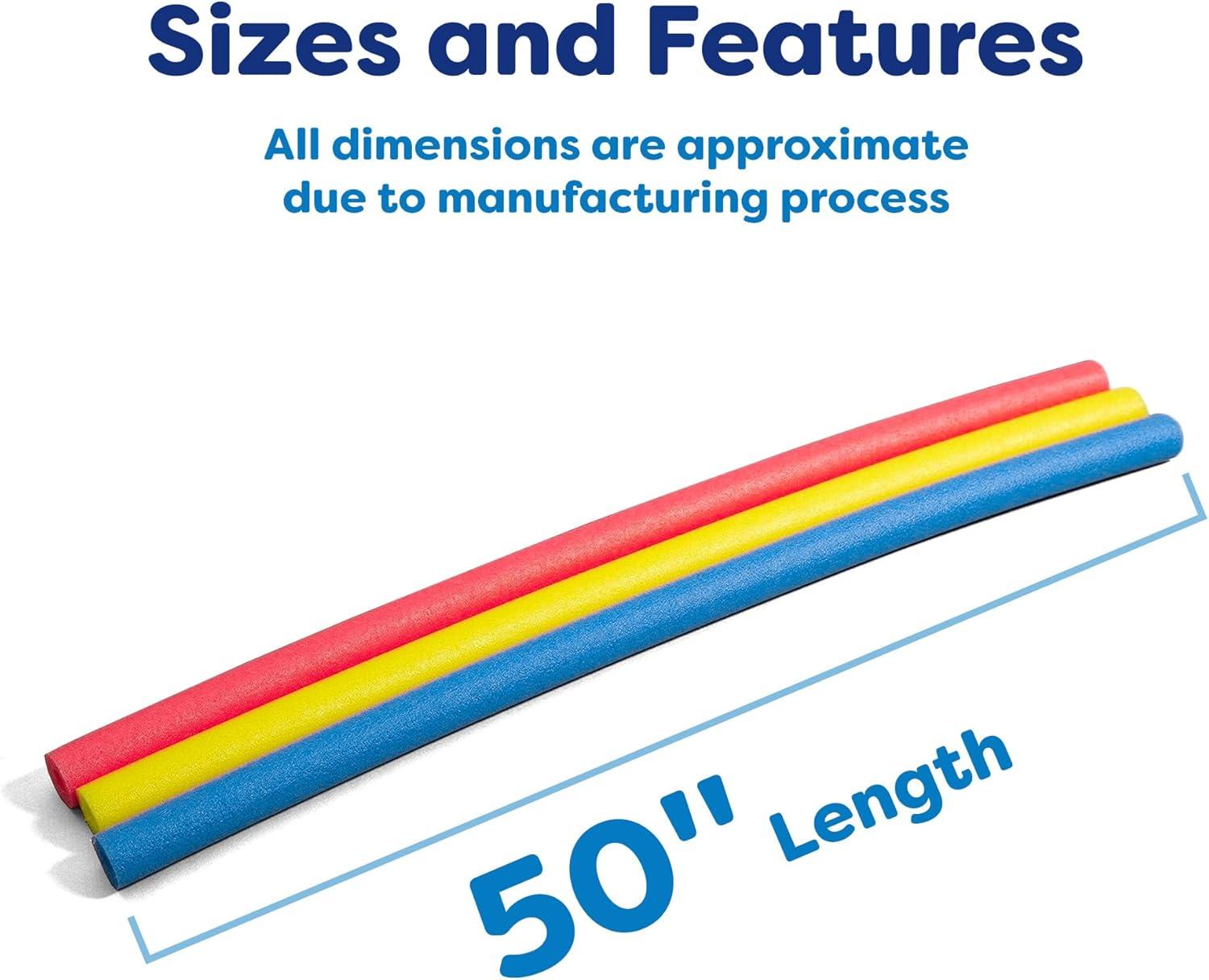 imageIn The Swim 20Pack 3Inch Diameter Jumbo Pool Noodles Soft Large Foam Noodles for Extra Buoyancy Floating Training Device Exercise Aid Pool Toy 50 Inches Long 3 Shades of BlueAssorted