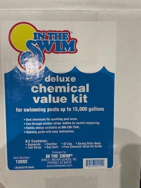 imageIn The Swim Super Swimming Pool Chemical Value Kit for Above Ground and InGround Pools Treats Up to 35K GallonsKit Only