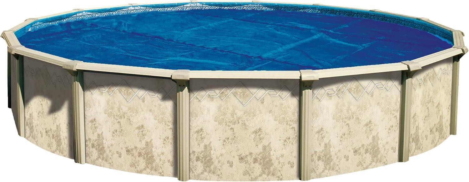 imageIn The Swim 12 Premium Plus BlueBlack Round Solar Pool Cover 12 Mil for Solar Heating Above Ground Pools and Inground Pools21 ft
