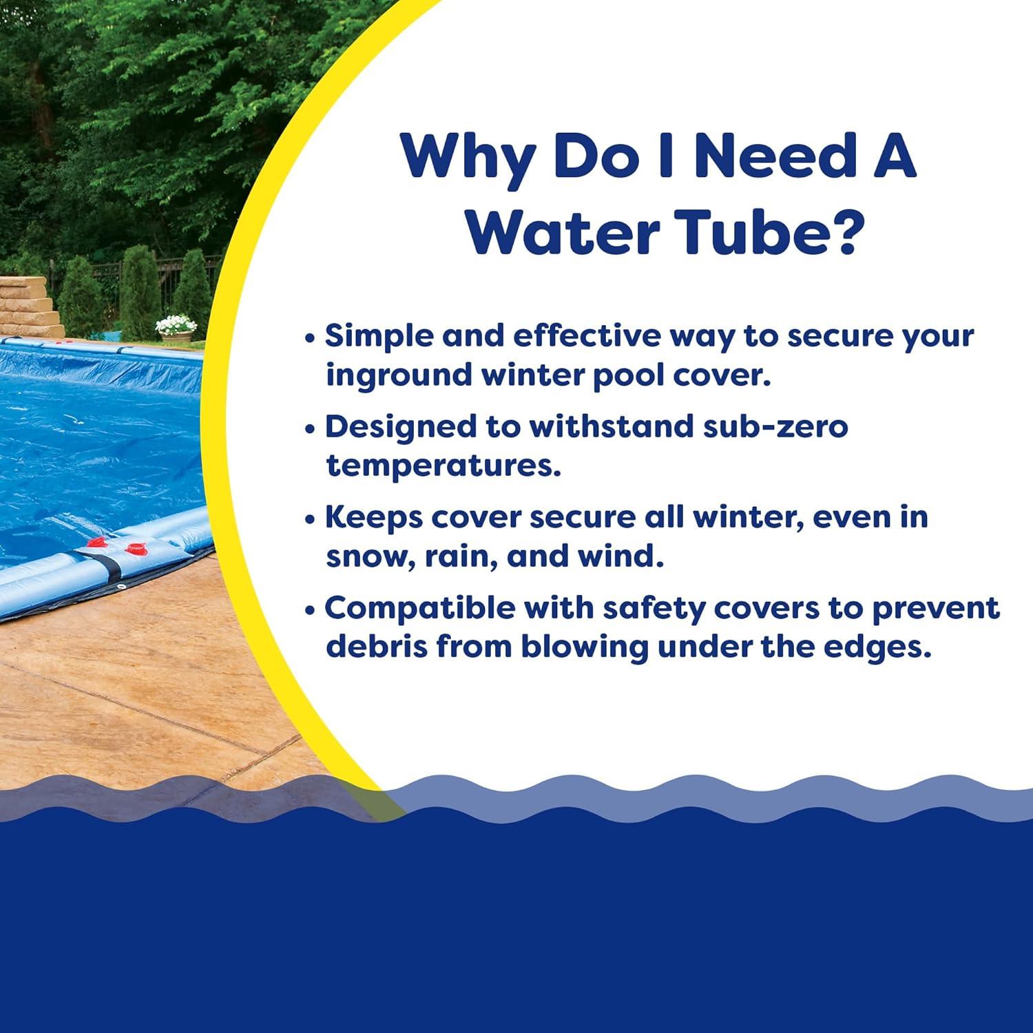 imageIn The Swim Swimming Pool Winterization Bundle Includes a 18x36 Rectangle Economy Swimming Pool Winter Cover 35k Gallon Pool Winter Closing Kit and 16 Double Chamber 8 Water Tubes