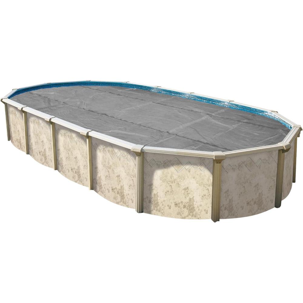 imageIn The Swim 12 x 24 Premium Blue Oval Solar Pool Cover 12 Mil for Solar Heating Above Ground Pools and Inground Pools21 x 41