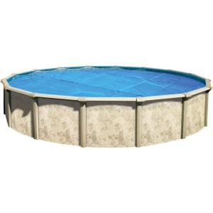 In The Swim 12′ Premium Plus Blue/Black Round Solar Pool Cover 12 Mil for Solar Heating Above Ground Pools and Inground Pools(12 ft)