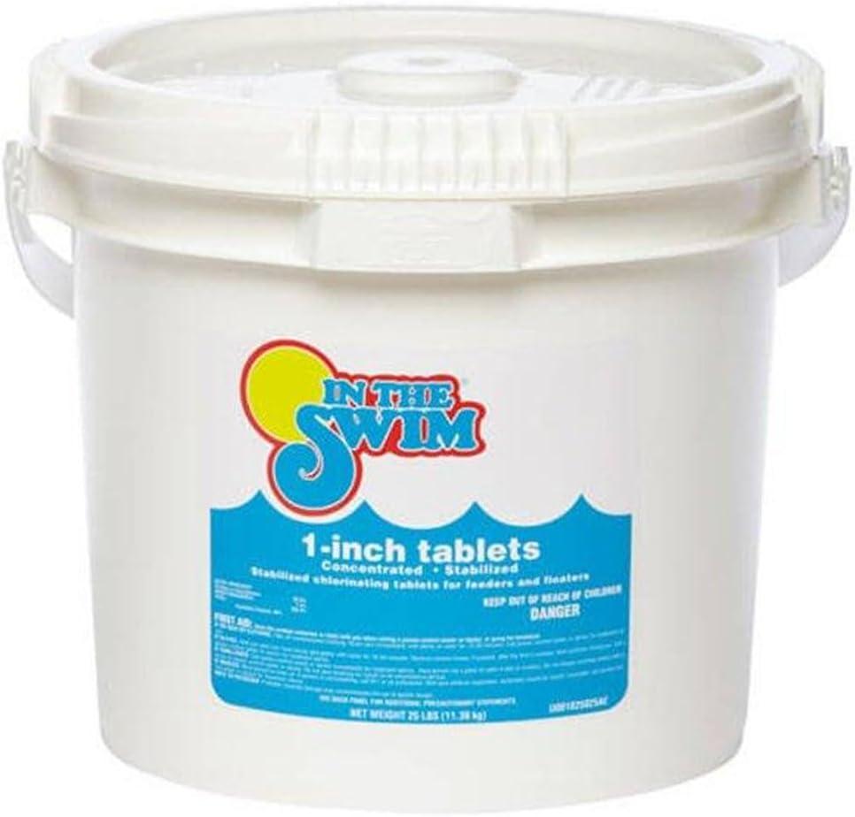 imageIn The Swim Chlorine and Alkalinity Bundle for Swimming Pools Includes 4 Pound Bucket of 1 Inch Chlorine Tablets and 5 Bag of Alkalinity IncreaserChlorine Only