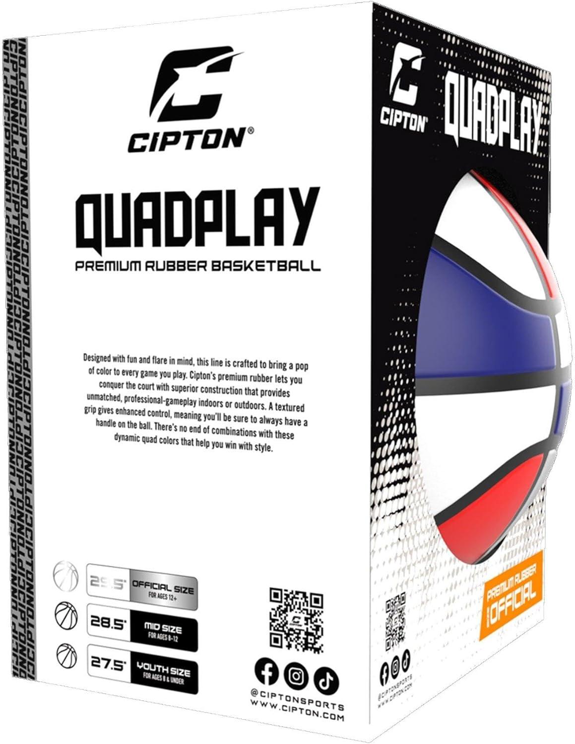 image:imageIn The Swim Cipton QUADPLAY Premium Rubber Basketball CPBB306RWBGLSP