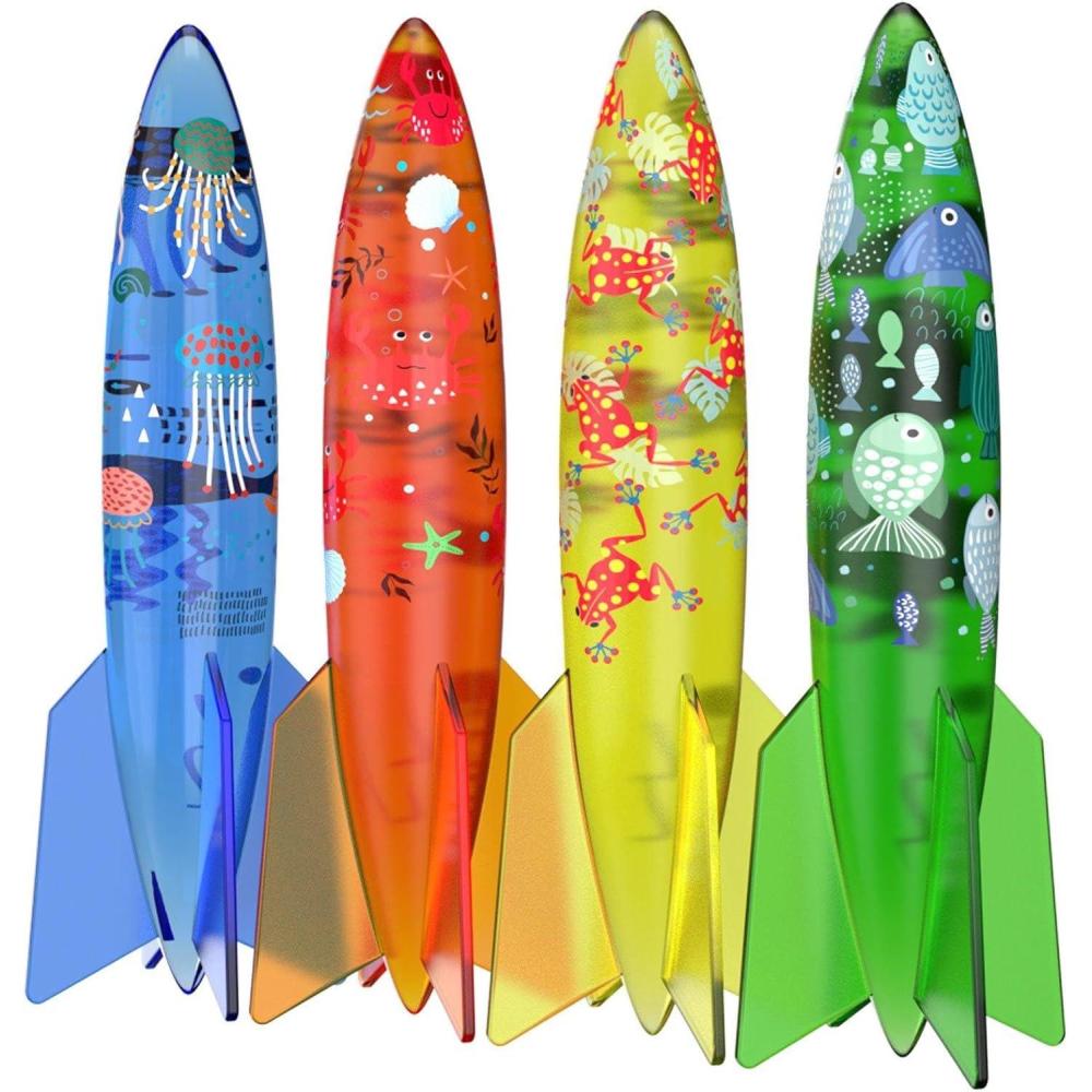 image:imageIn The Swim Cipton Summer Rush Summer LED Torpedo Diver 4pack LSPLUTD106SP