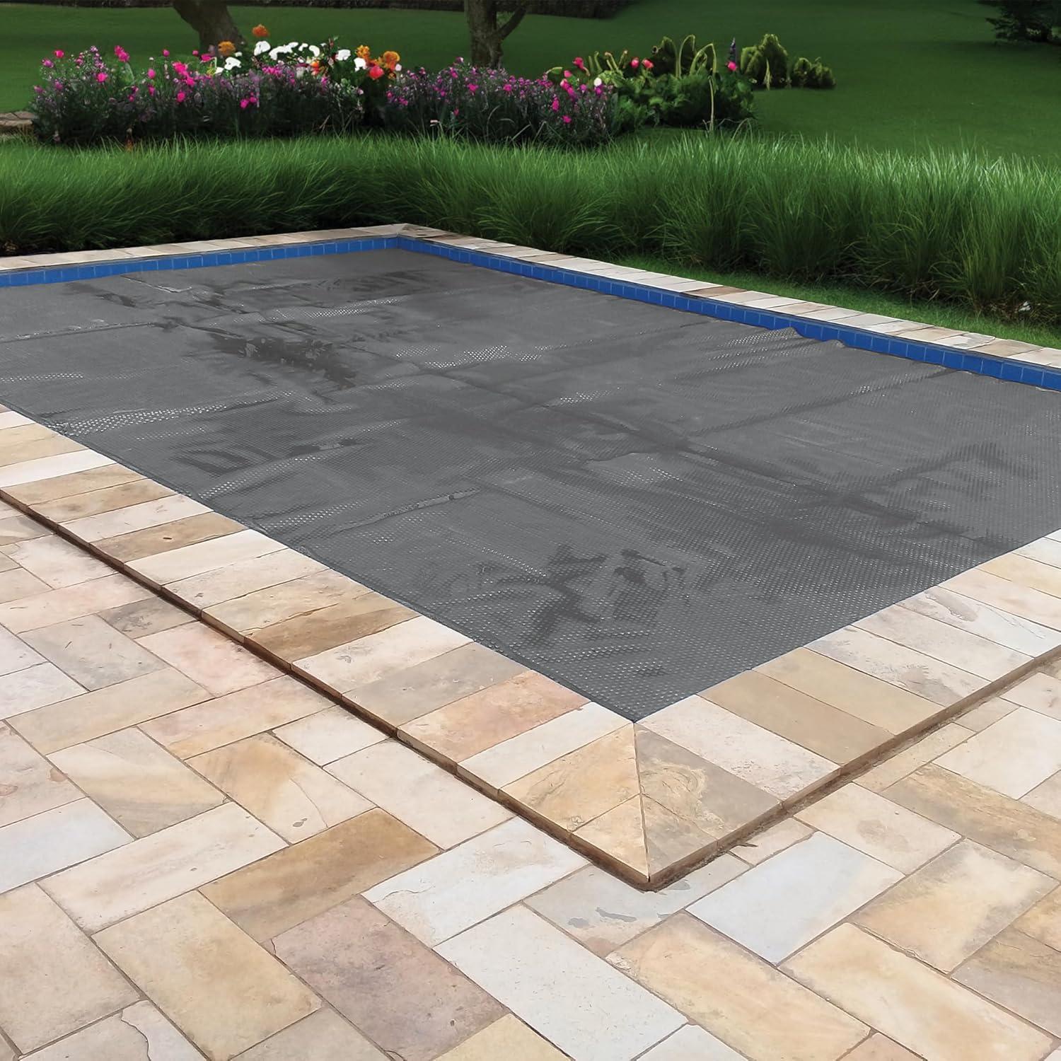 image:imageIn The Swim 12 x 24 Premium Blue Rectangle Solar Pool Cover 12 Mil for Solar Heating Above Ground Pools and Inground Pools12 x 24