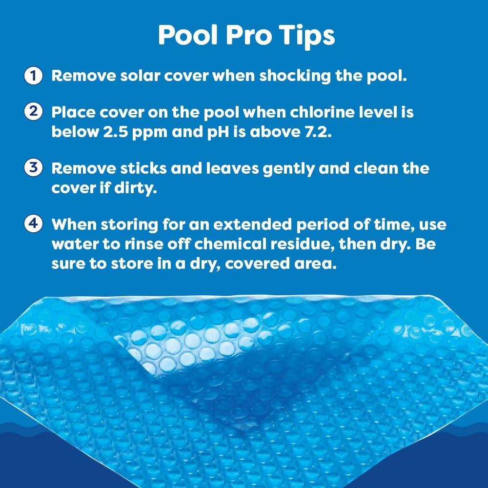 image:imageIn The Swim 12 x 24 Premium Blue Rectangle Solar Pool Cover 12 Mil for Solar Heating Above Ground Pools and Inground Pools16 x 32