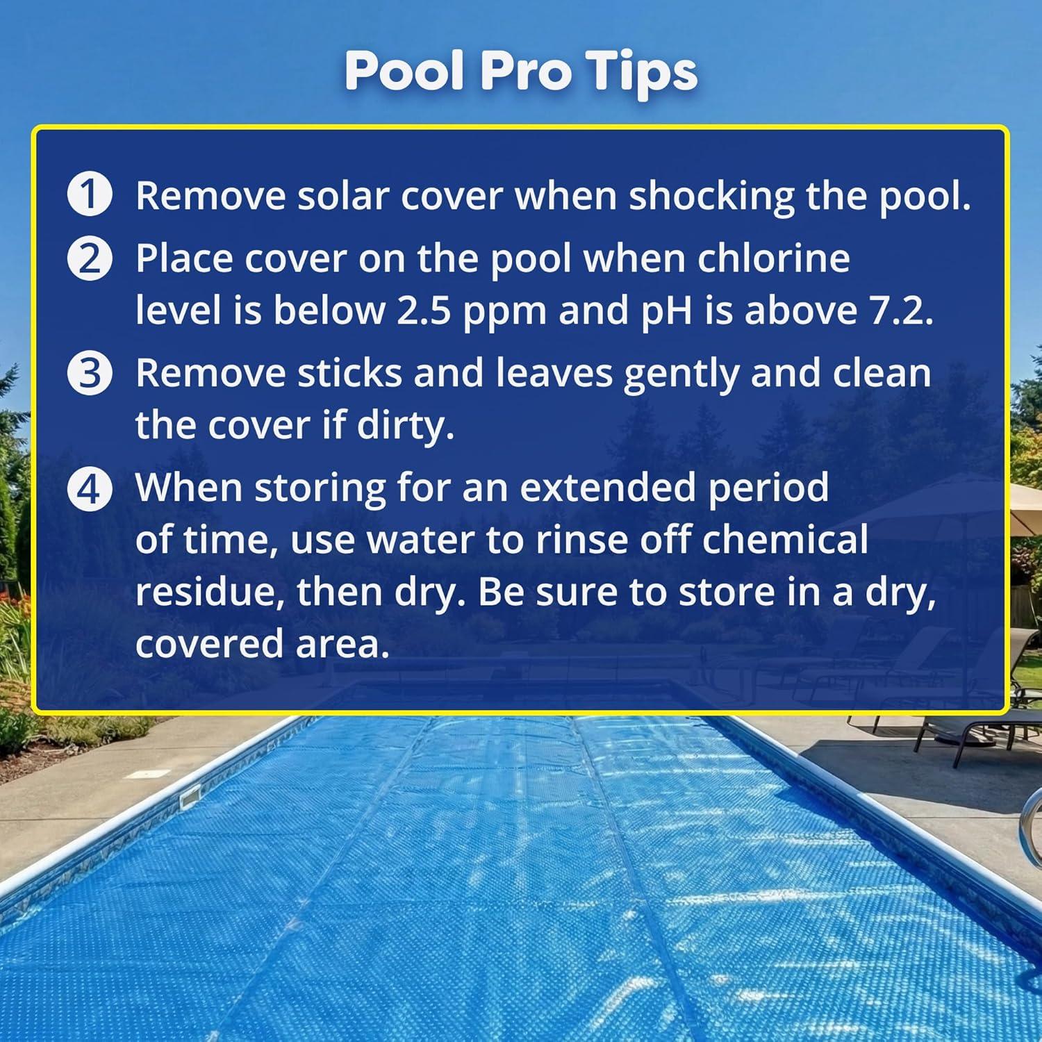 image:imageIn The Swim 12 x 24 Premium Blue Rectangle Solar Pool Cover 12 Mil for Solar Heating Above Ground Pools and Inground Pools24 x 44