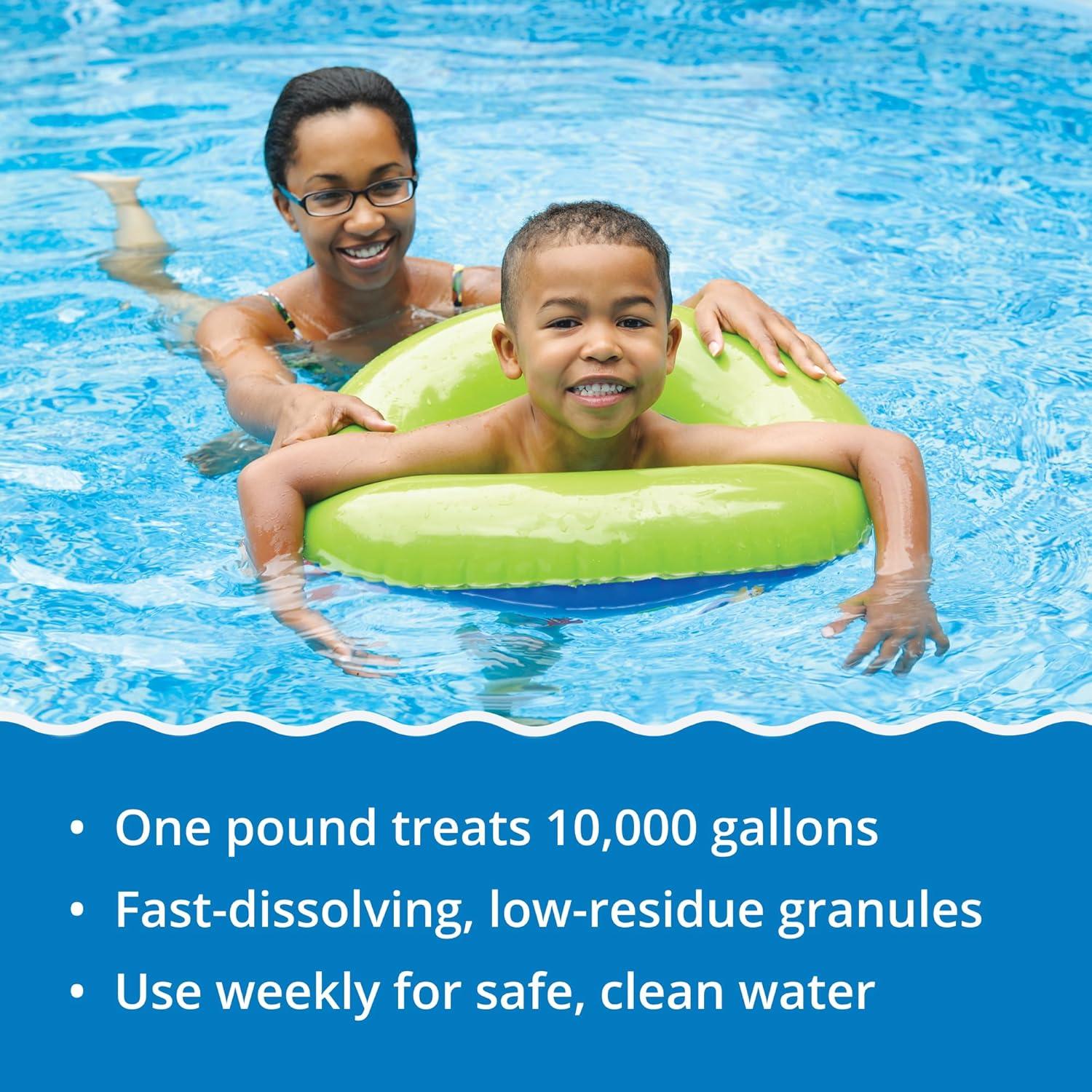 image:imageIn The Swim Yellow Algae Treatment Kit 2 Lb Quick Clear Yellow 6 x 1 Lb Cal Hypo Pool Shock 2Step Solution for Mustard Algae Removal and CrystalClear WaterQCY 24 x 1 CH Bundle