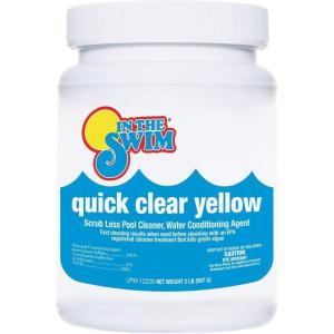 In The Swim Yellow Algae Treatment Kit – 2 Lb Quick Clear Yellow + 6 x 1 Lb Cal Hypo Pool Shock – 2-Step Solution for Mustard Algae Removal and Crystal-Clear Water(QCY)