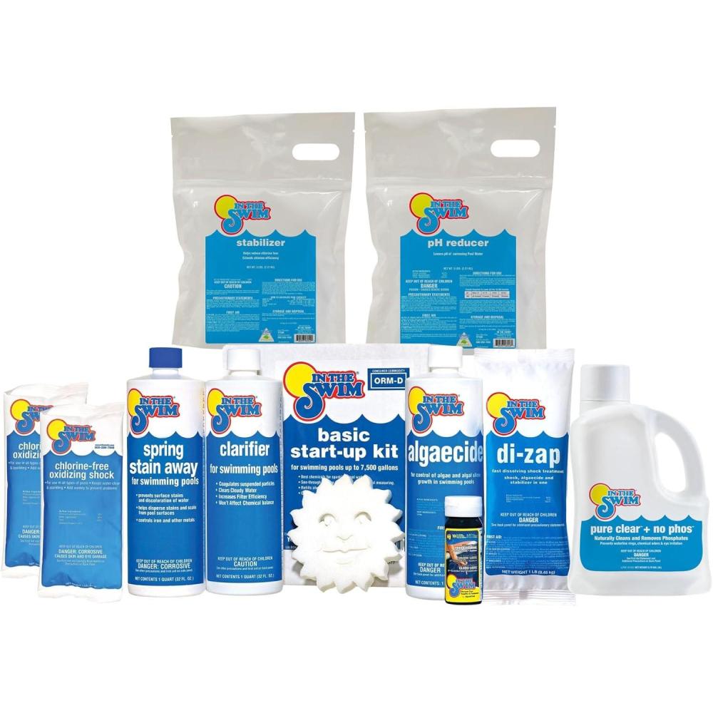 image:imageIn The Swim Deluxe Saltwater Pool Opening Kit Bundle  Start Salt Pools Right amp Reduce Early Season Cell Wear  Pools Up to 15000 GallonsSalt Complete