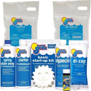 In The Swim Deluxe Saltwater Pool Opening Kit Bundle – Start Salt Pools Right & Reduce Early Season Cell Wear – Pools Up to 15,000 Gallons(Salt Balance)