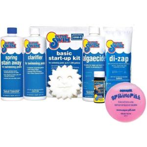 In The Swim Pool Deluxe Opening Chemical Start Up Kit and Spring Pill – Above Ground and In-Ground Swimming Pools – Up to 15,000(Kit + Pill)