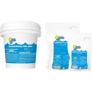 In The Swim 1 Inch Bromine Plus Tablet Sanitizer for Spas, Hot Tubs, or Swimming Pools – Pre-Stabilized, Low Odor, Chlorine Alternative – 1.5 Pounds(Bromine Plus + Alk Incr.)