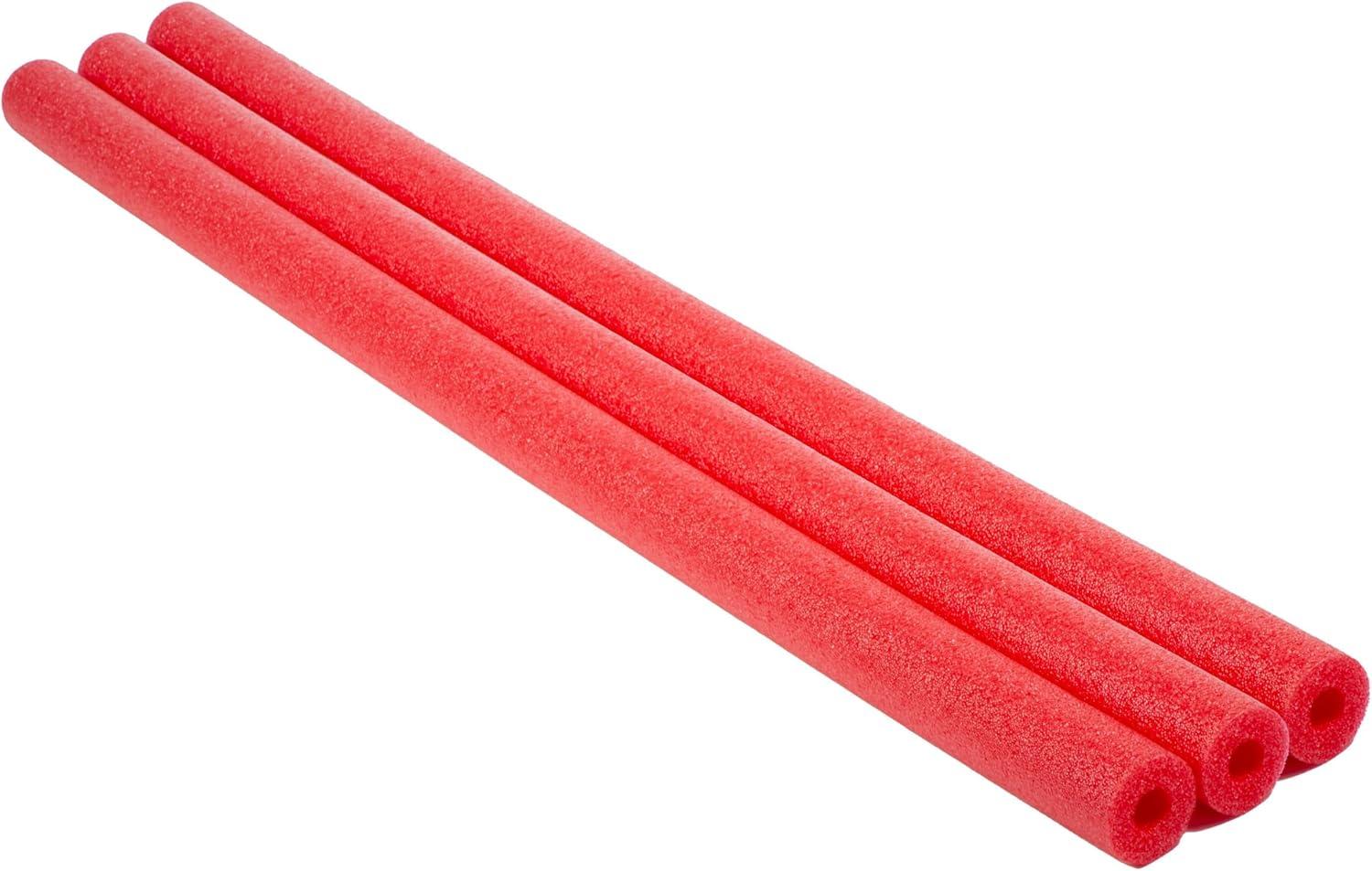 image:imageIn The Swim Pool Noodles Soft Large Foam Noodles for Extra Buoyancy Floating Training Device Exercise Aid Pool Toy 7 Color Patterns 20 and 40 PacksRed