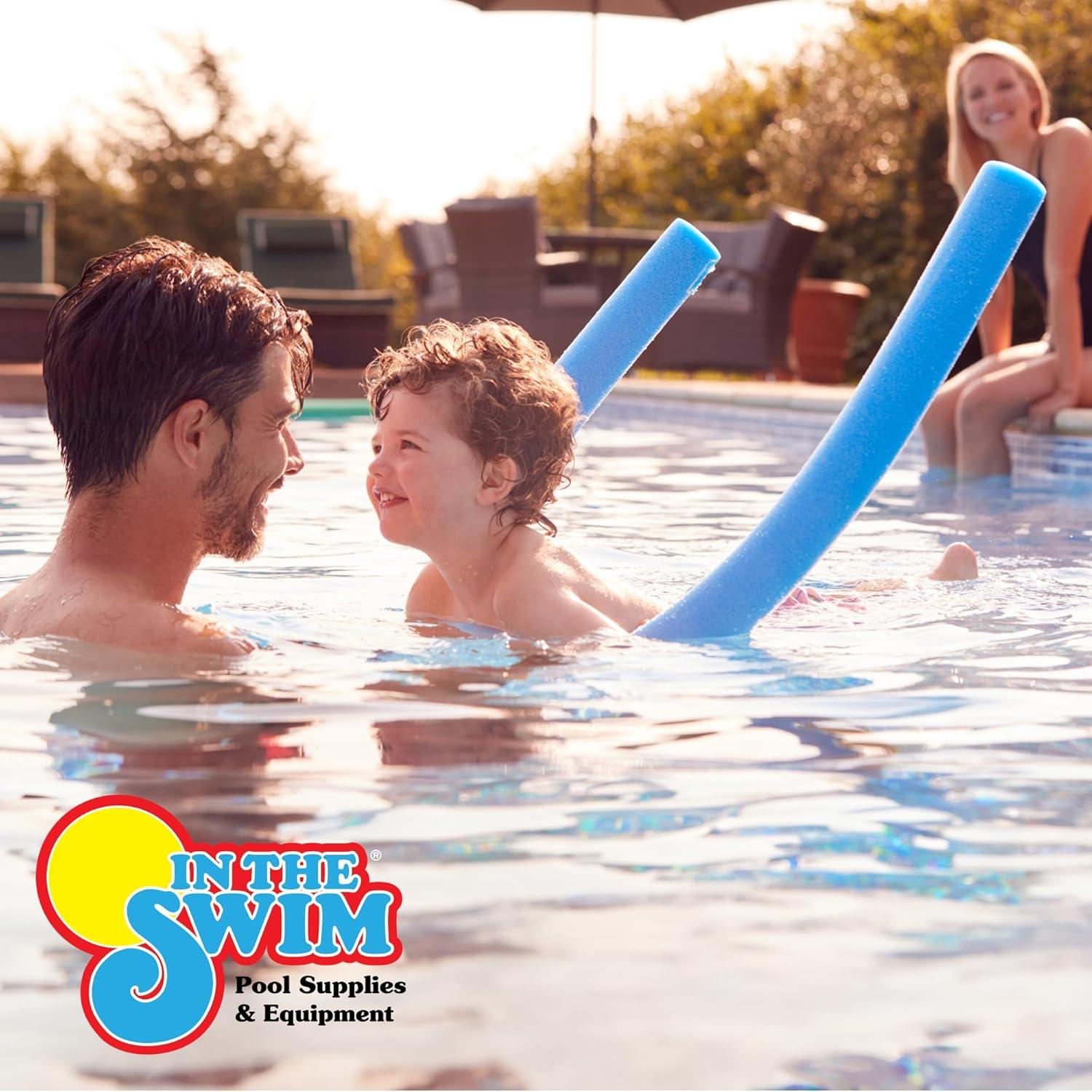 image:imageIn The Swim Pool Noodles Soft Large Foam Noodles for Extra Buoyancy Floating Training Device Exercise Aid Pool Toy 7 Color Patterns 20 and 40 PacksBlue