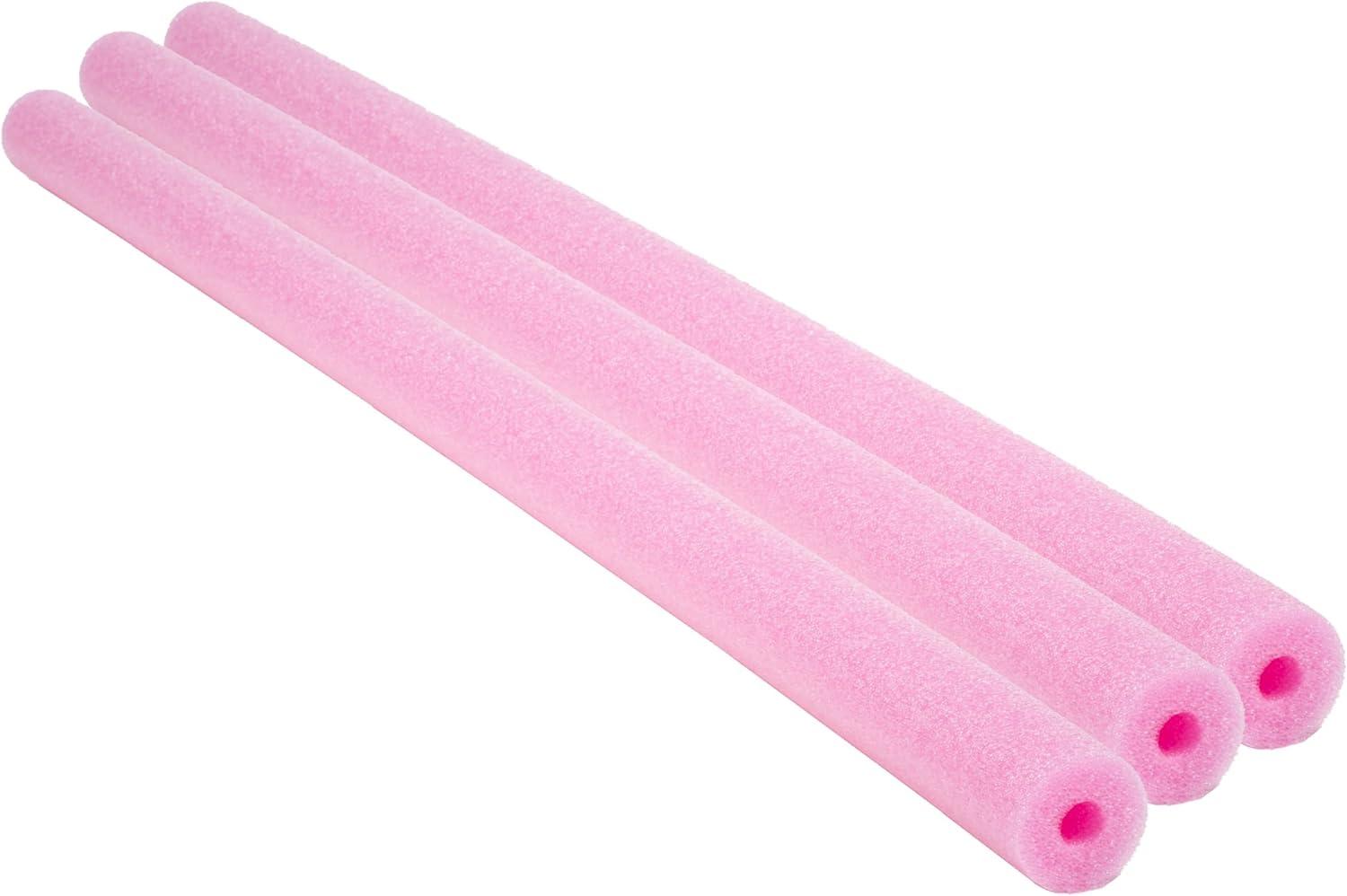 image:imageIn The Swim Pool Noodles Soft Large Foam Noodles for Extra Buoyancy Floating Training Device Exercise Aid Pool Toy 7 Color Patterns 20 and 40 PacksPink