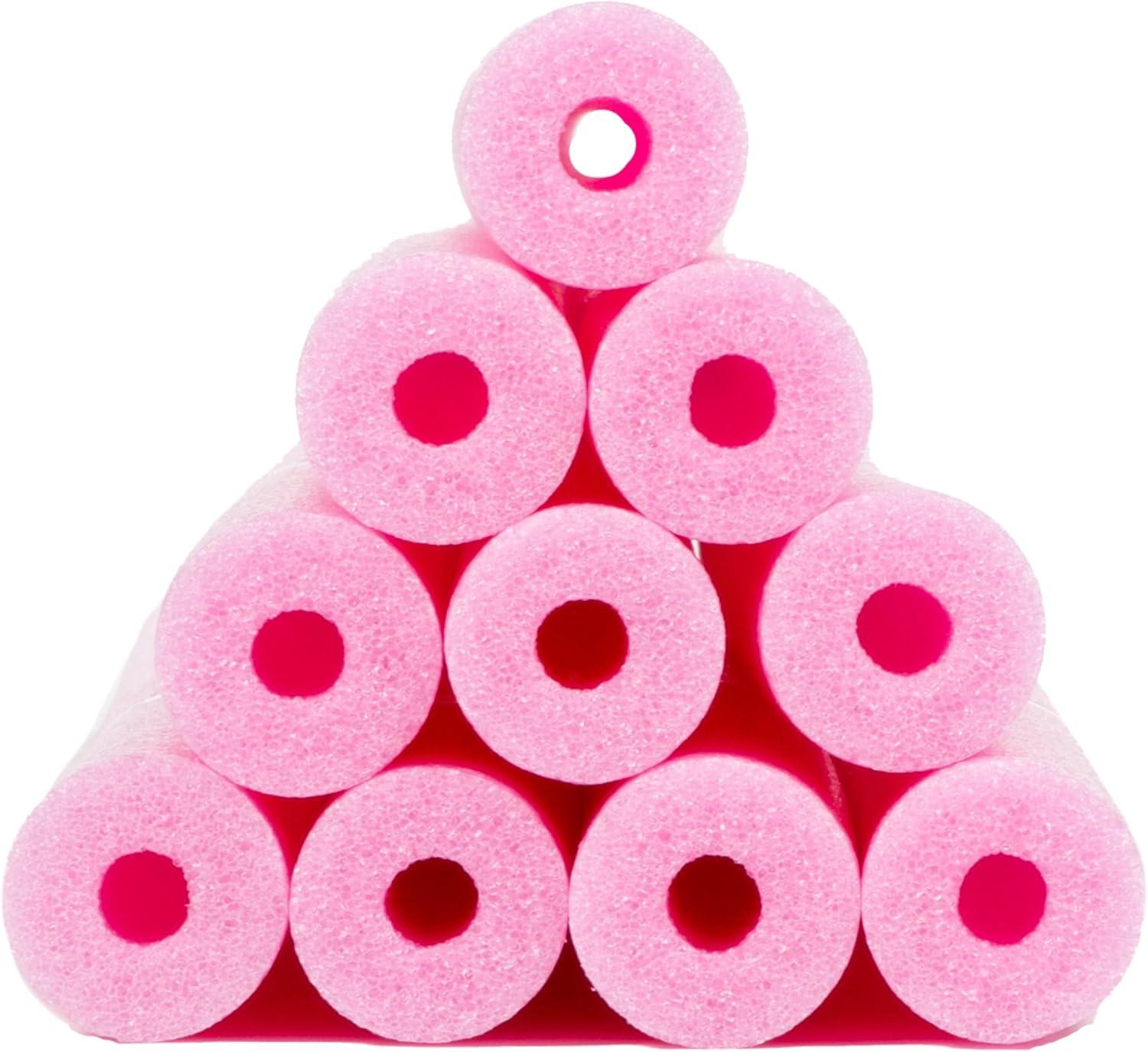 image:imageIn The Swim Pool Noodles Soft Large Foam Noodles for Extra Buoyancy Floating Training Device Exercise Aid Pool Toy 7 Color Patterns 20 and 40 PacksPink
