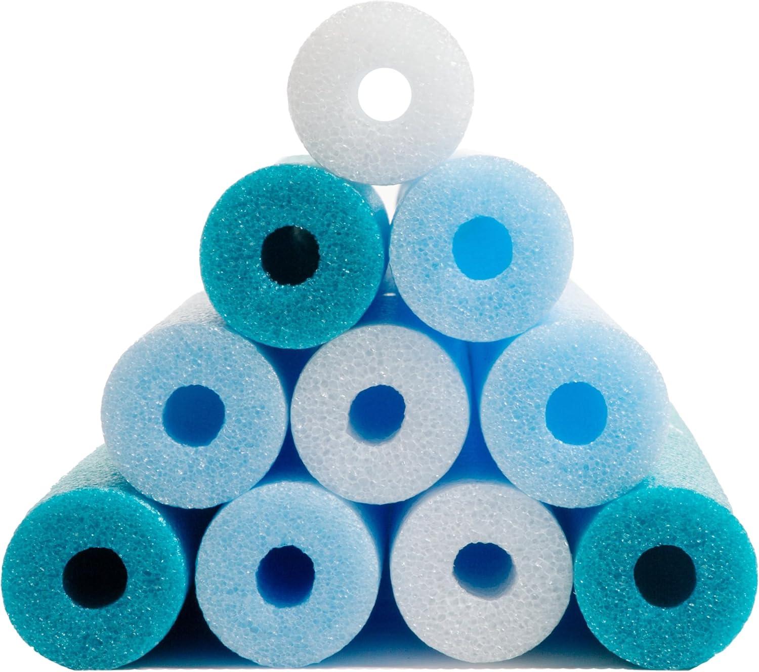 image:imageIn The Swim Pool Noodles Soft Large Foam Noodles for Extra Buoyancy Floating Training Device Exercise Aid Pool Toy 7 Color Patterns 20 and 40 PacksBlue