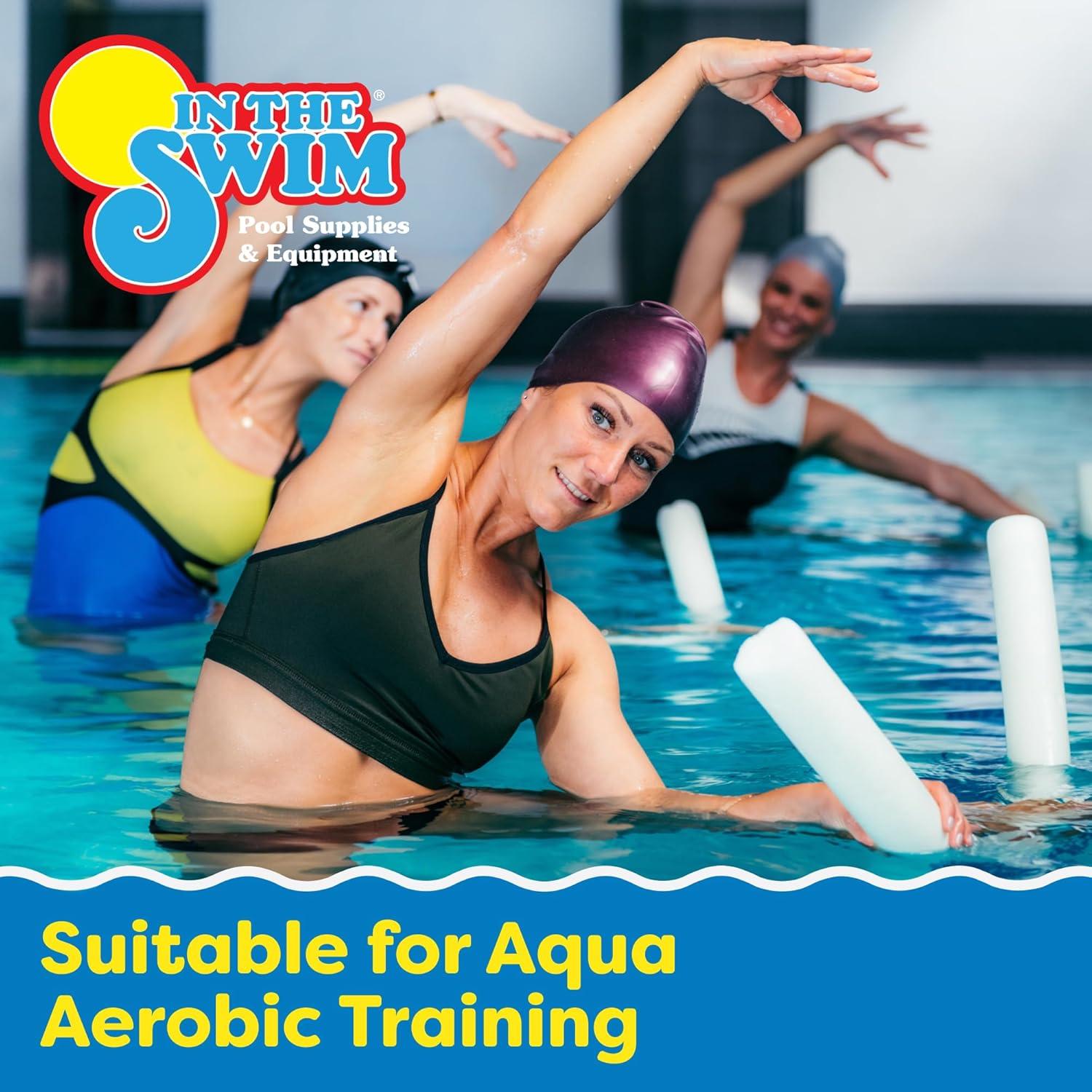 image:imageIn The Swim Pool Noodles Soft Large Foam Noodles for Extra Buoyancy Floating Training Device Exercise Aid Pool Toy 7 Color Patterns 20 and 40 PacksBlue
