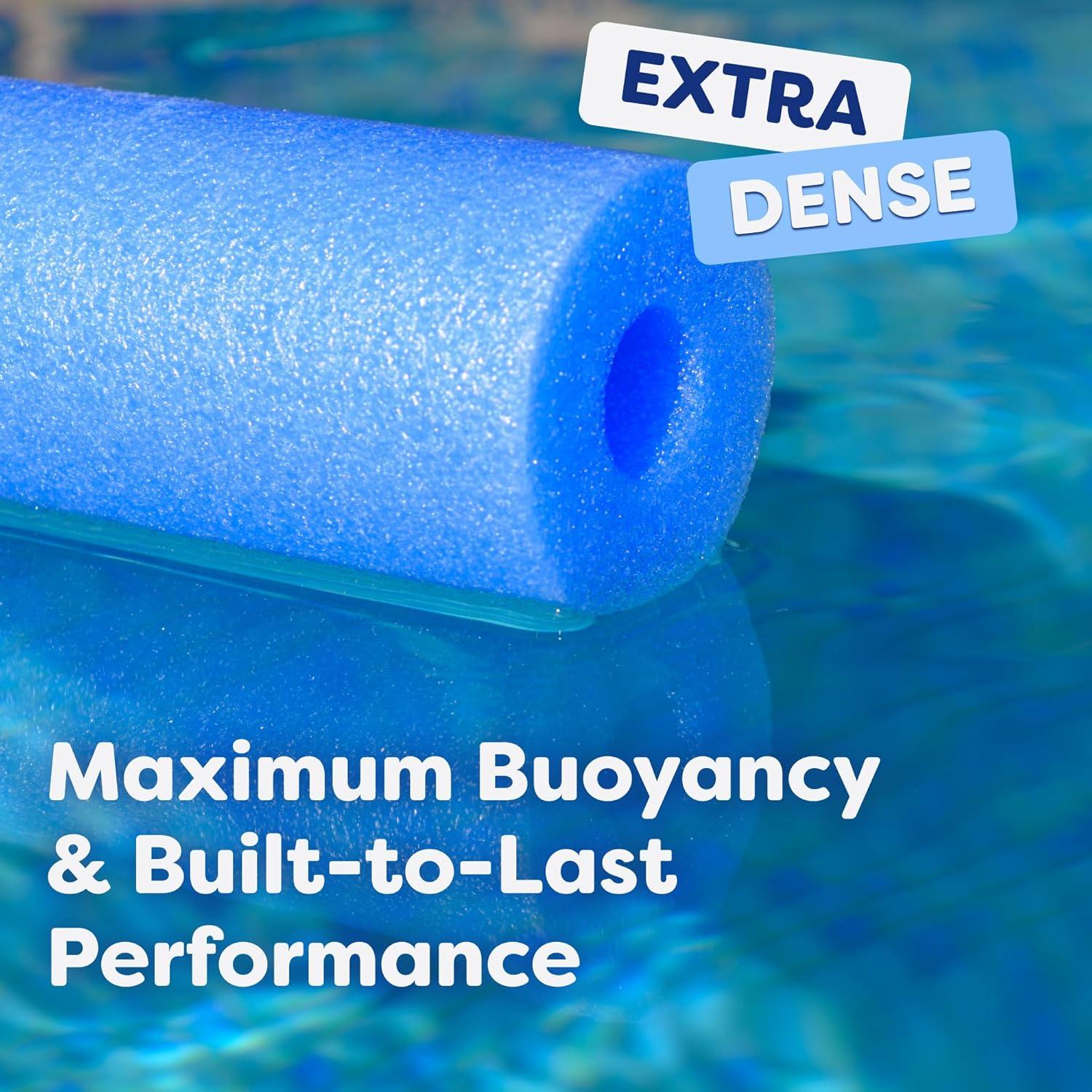 image:imageIn The Swim Pool Noodles Soft Large Foam Noodles for Extra Buoyancy Floating Training Device Exercise Aid Pool Toy 7 Color Patterns 20 and 40 PacksWhite