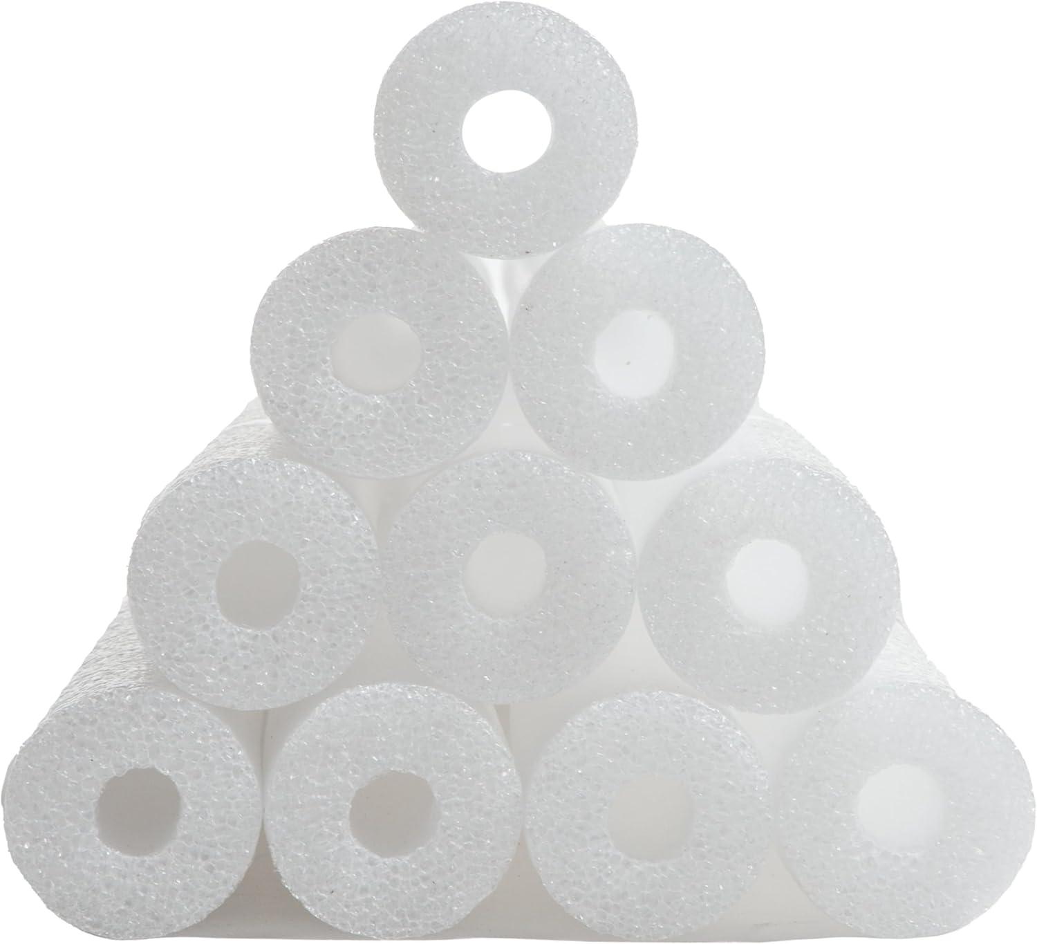 image:imageIn The Swim Pool Noodles Soft Large Foam Noodles for Extra Buoyancy Floating Training Device Exercise Aid Pool Toy 7 Color Patterns 20 and 40 PacksWhite